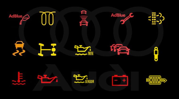 Audi-Fehlermeldung-Symbole