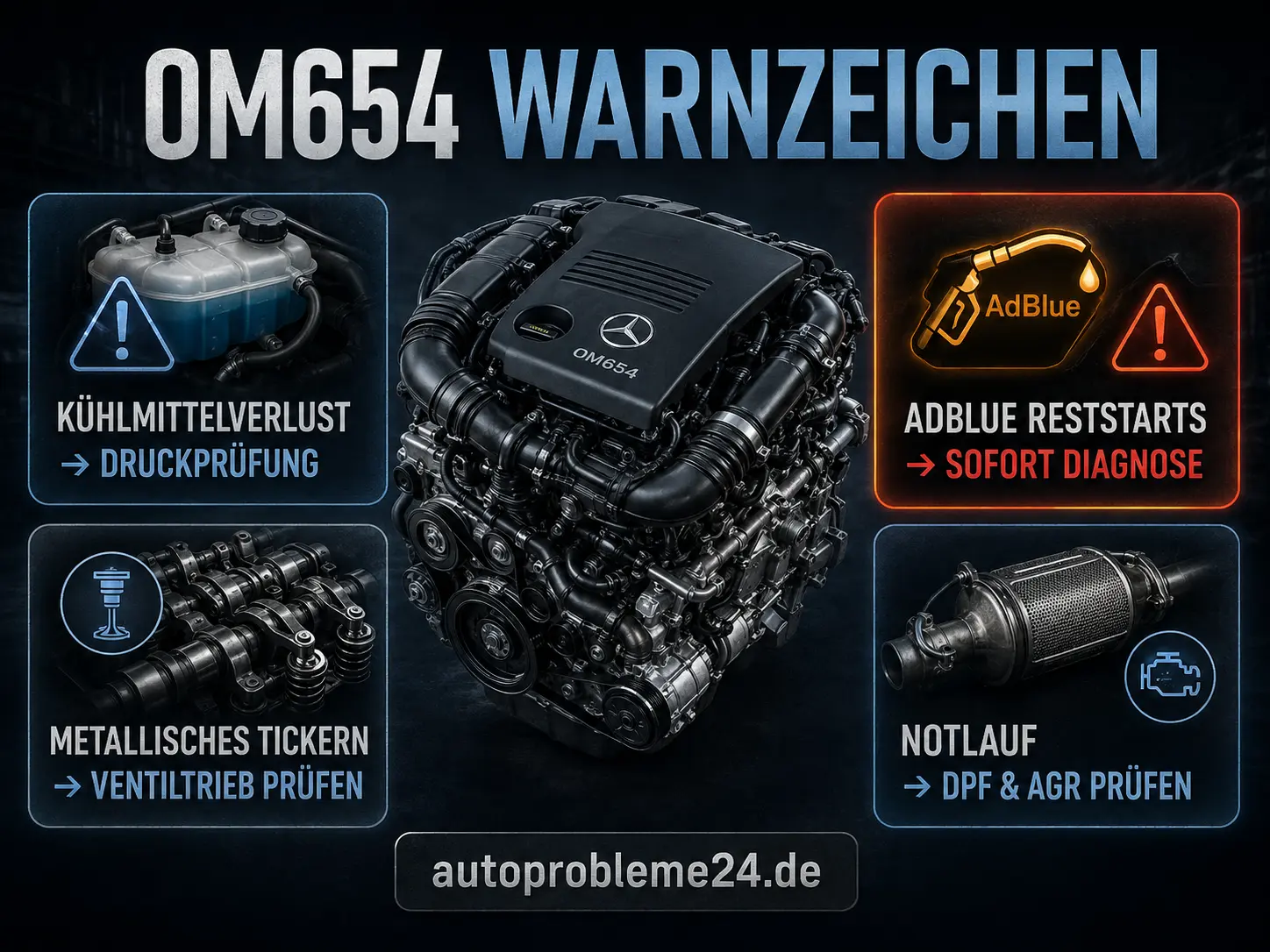 Mercedes OM654 Warnzeichen und Dringlichkeit