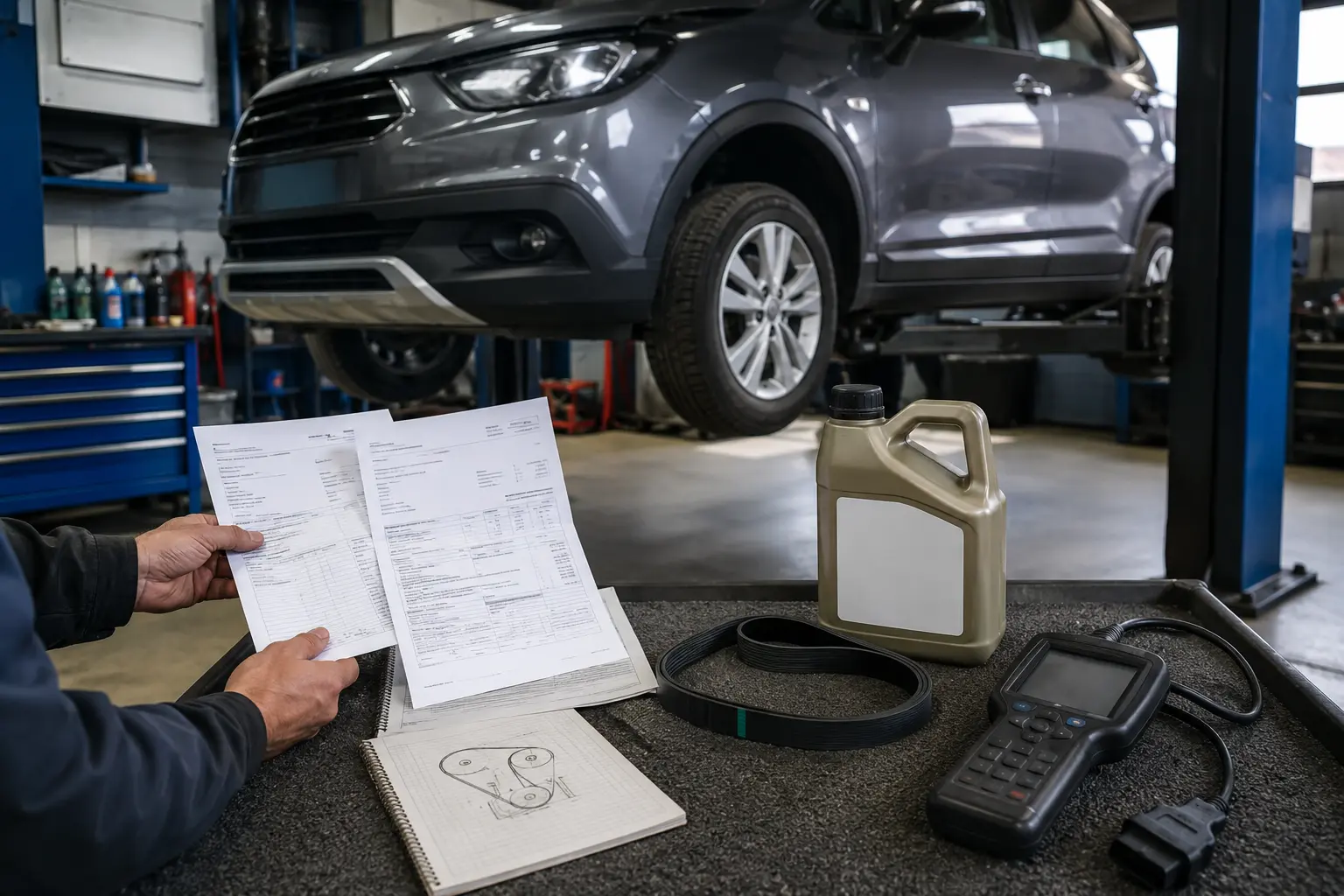 Kaufpr&uuml;fung eines Opel 1.2 Turbo mit Wartungsnachweisen und OBD-Scanner